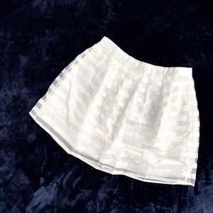 Zibi London | ivory striped organza skater skirt